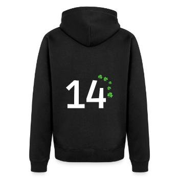 14 - Veste à capuche bio Premium Unisexe - noir - Dos - Nico (187cm)