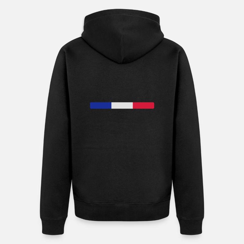 France - Unisex Premium Bio Zip Hoodie - Schwarz