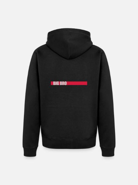 Big Bro Bar Logo - Unisex Premium Organic Zip Hoodie - black