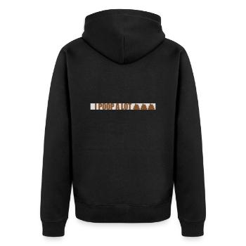 I poop a lot - Unisex Premium Organic Zip Hoodie - black - Back - Nico (187cm)