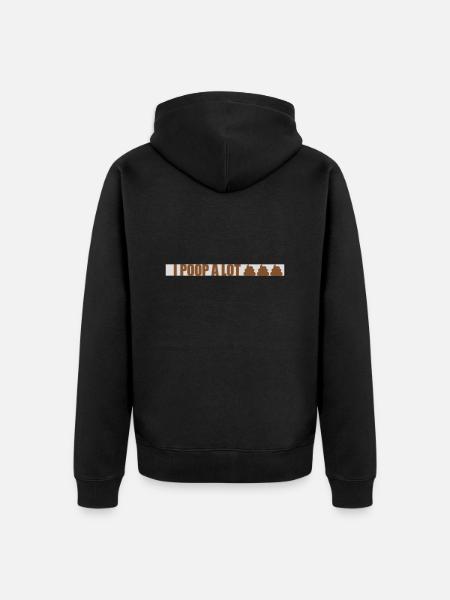 Je fais beaucoup caca - Veste à capuche bio Premium Unisexe - noir
