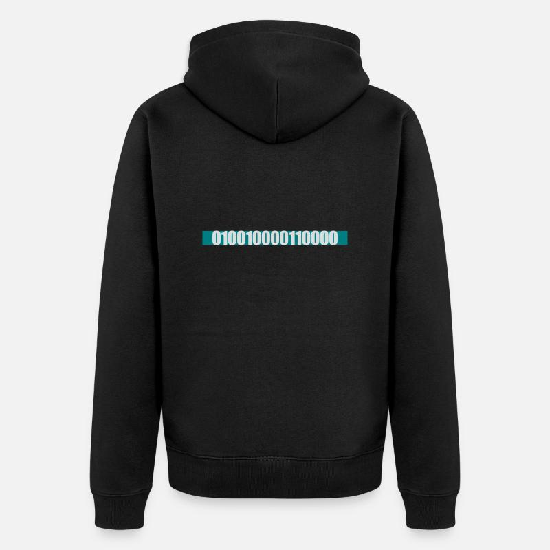 Binär Code Programm Sprache - Unisex Premium Bio Zip Hoodie - Schwarz
