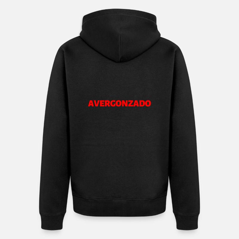 beschämt Spanisch Sprache - Unisex Premium Bio Zip Hoodie - Schwarz