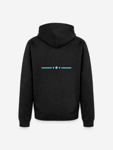 Line Stars - Unisex Premium Organic Zip Hoodie - black