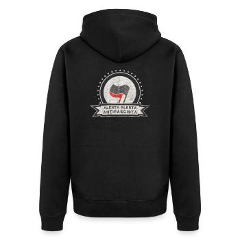 ANTIFASCISTA ANTIFA ALERTA ALERTA - Veste à capuche bio Premium Unisexe - noir - Dos - Nico (187cm)