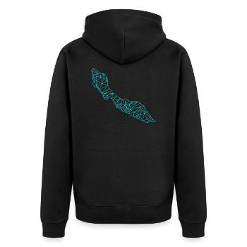 Curadise Aqua - Veste à capuche bio Premium Unisexe - noir - Dos - Nico (187cm)