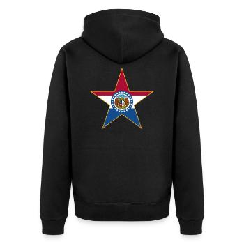 Missouri Fan T-Shirt – Must-Have pour les fans ! - Veste à capuche bio Premium Unisexe - noir - Dos - Nico (187cm)