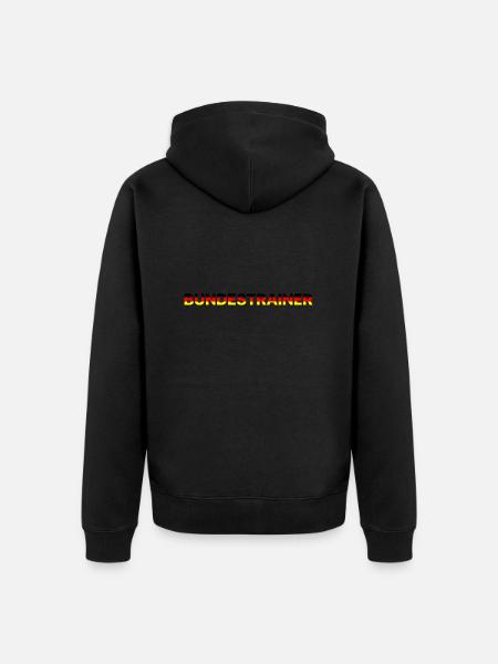 Bundestrainer - Unisex Premium Bio Zip Hoodie - Schwarz