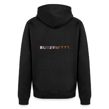 I poop a lot - Unisex Premium Organic Zip Hoodie - black - Back - Nico (187cm)