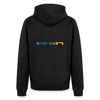 cats and tats Zitat - Unisex Premium Bio Zip Hoodie - Schwarz - Hinten - Nico (187cm)