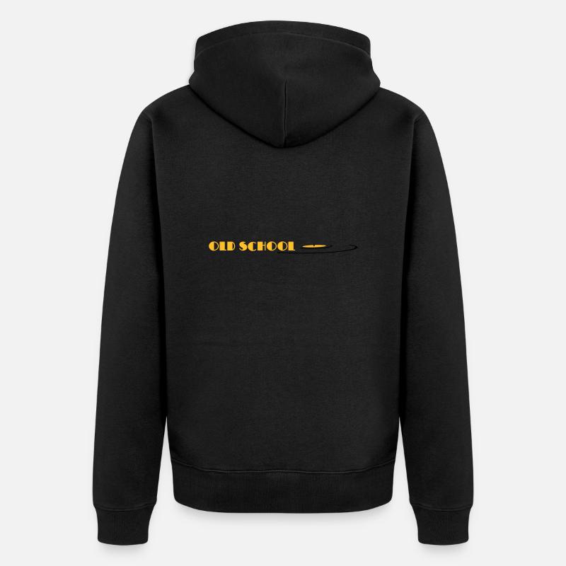 old school, oldschool, vinyl - Veste à capuche bio Premium Unisexe - noir