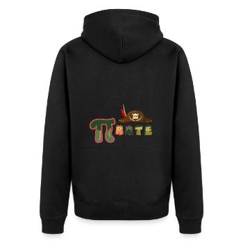 Pi Rate Mathematik Wissenschaft Geek Lustige Piraten Hut Pi Tag - Unisex Premium Bio Zip Hoodie - Schwarz - Hinten - Nico (187cm)