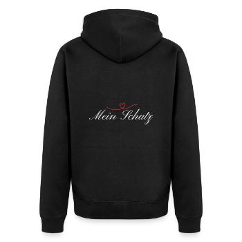 Ma chérie je t’aime - Veste à capuche bio Premium Unisexe - noir - Dos - Nico (187cm)