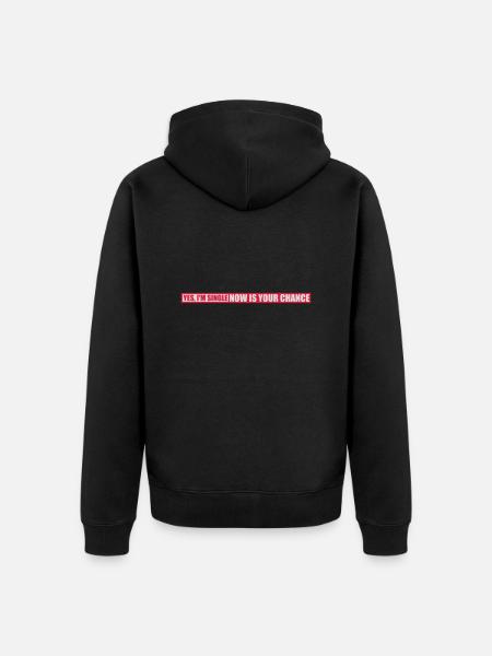 single now your chance - Unisex Premium Organic Zip Hoodie - black