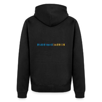 better with a dog - Unisex Premium Organic Zip Hoodie - black - Back - Nico (187cm)