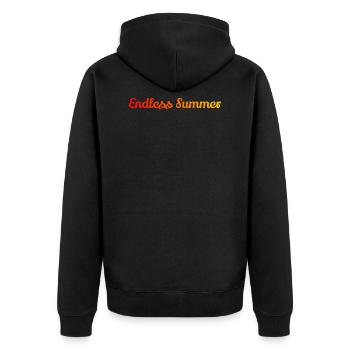 Endless Summer - Unisex Premium Organic Zip Hoodie - black - Back - Nico (187cm)