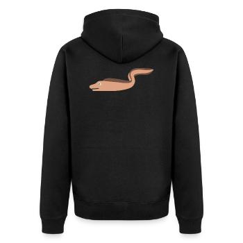 Moray eel - Unisex Premium Organic Zip Hoodie - black - Back - Nico (187cm)