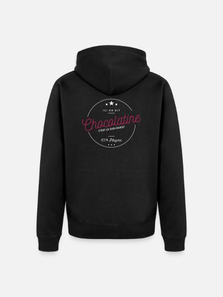 Chocolatine - Veste à capuche bio Premium Unisexe - noir