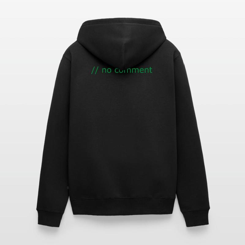 No comment Programming Informatik Geschenk Unisex Premium Bio Zip Hoodie