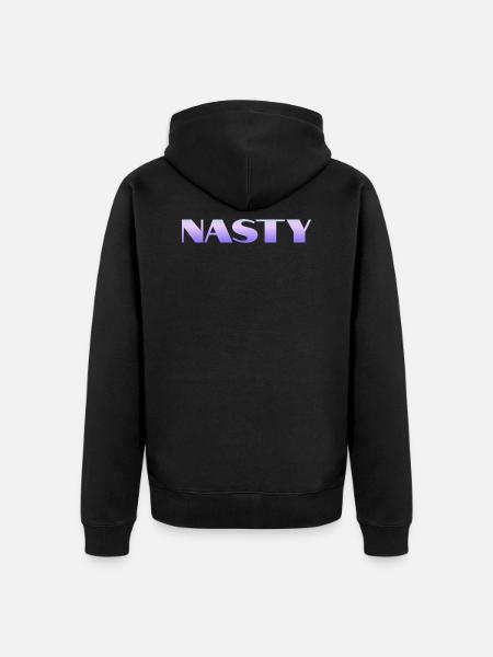 Nasty - Unisex Premium Organic Zip Hoodie - black