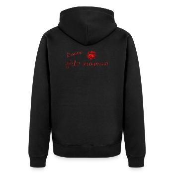 Fête des mères - Veste à capuche bio Premium Unisexe - noir - Dos - Nico (187cm)