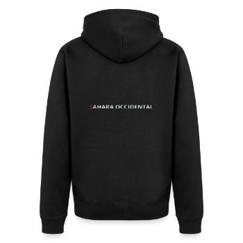 Drapeau Sahara Occidental - Veste à capuche bio Premium Unisexe - noir - Dos - Nico (187cm)