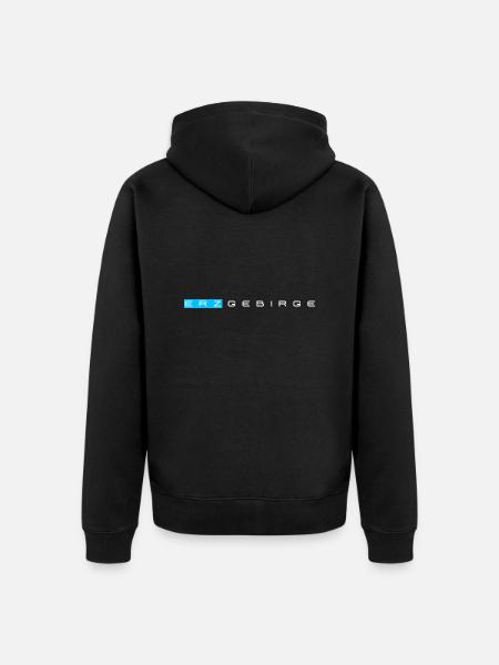 Erzgebirge meine Heimat - Unisex Premium Bio Zip Hoodie - Schwarz