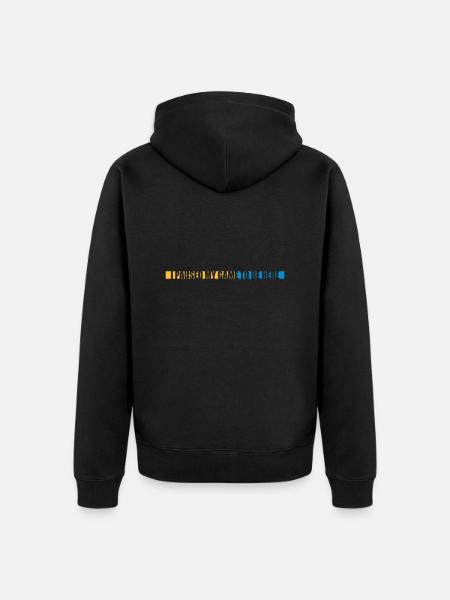 Game Paused line - Unisex Premium Organic Zip Hoodie - black