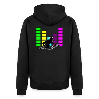 DJ - Veste à capuche bio Premium Unisexe - noir - Dos - Nico (187cm)