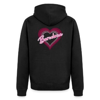 Barcelone - Veste à capuche bio Premium Unisexe - noir - Dos - Nico (187cm)