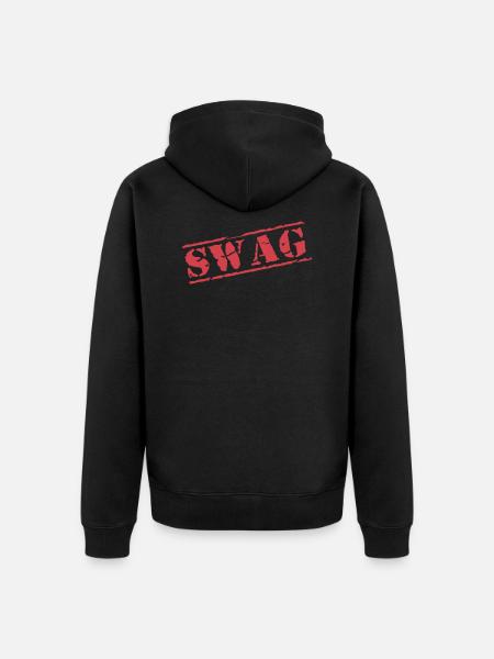 stamp swag - Unisex Premium Organic Zip Hoodie - black