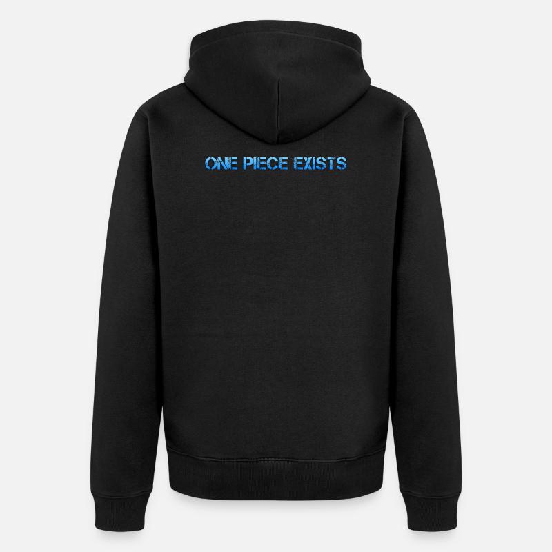 Das One Piece existiert - Unisex Premium Bio Zip Hoodie - Schwarz