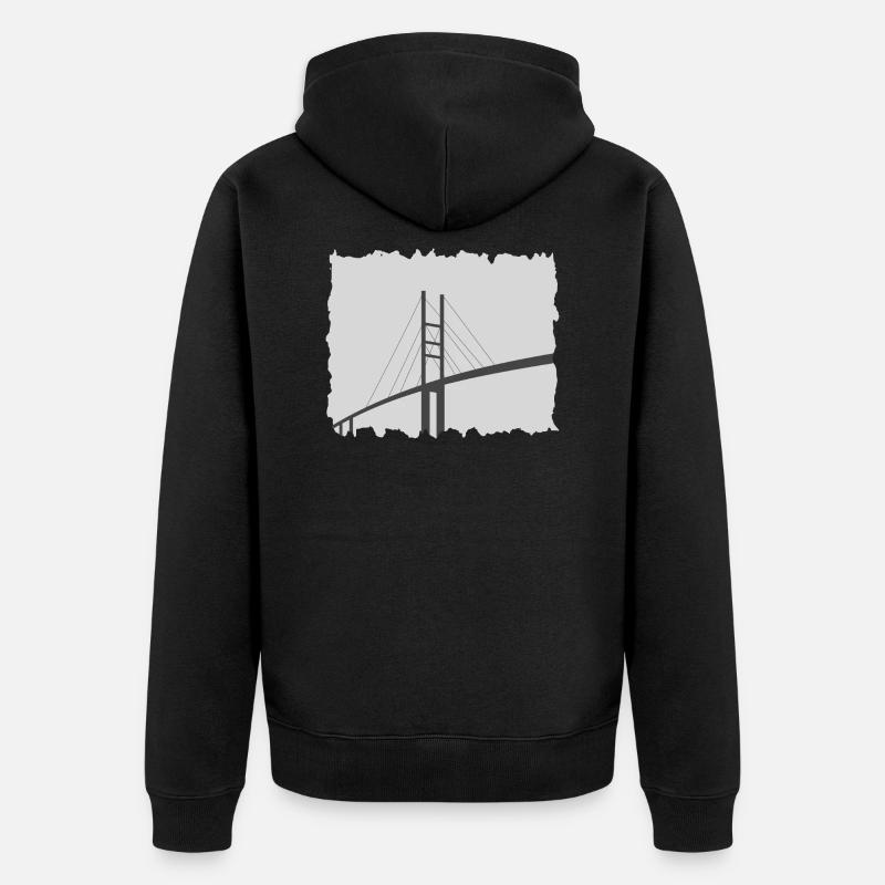 Pont effiloché de Rügen - Veste à capuche bio Premium Unisexe - noir