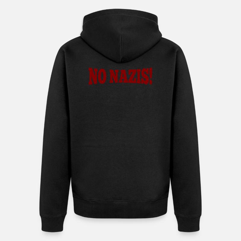 Communisme Pas de nazis - Veste à capuche bio Premium Unisexe - noir