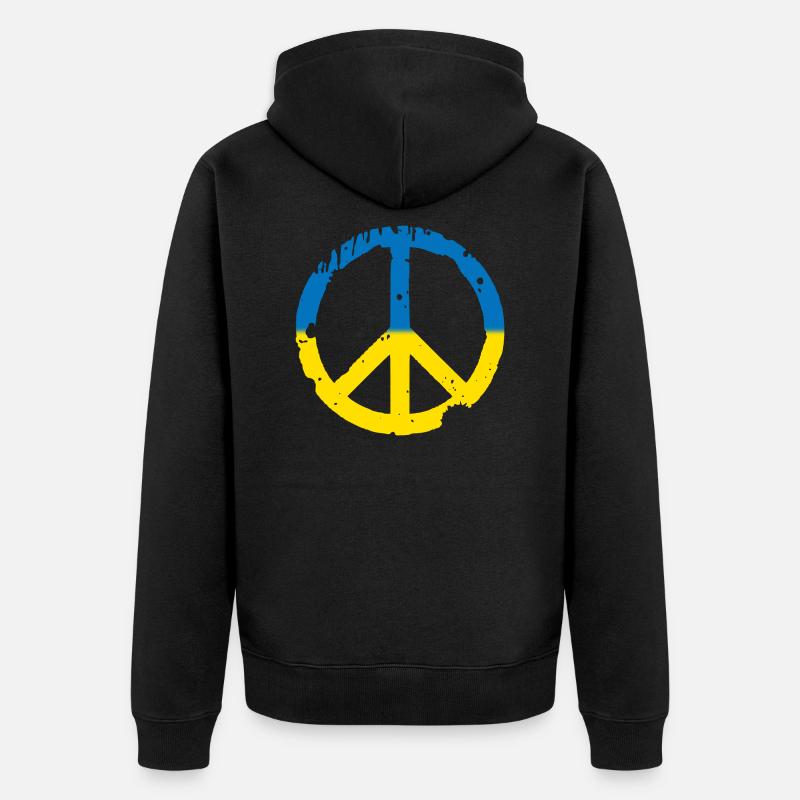 PAIX UKRAINE - STOP WAR - GRATUIT - Veste à capuche bio Premium Unisexe - noir