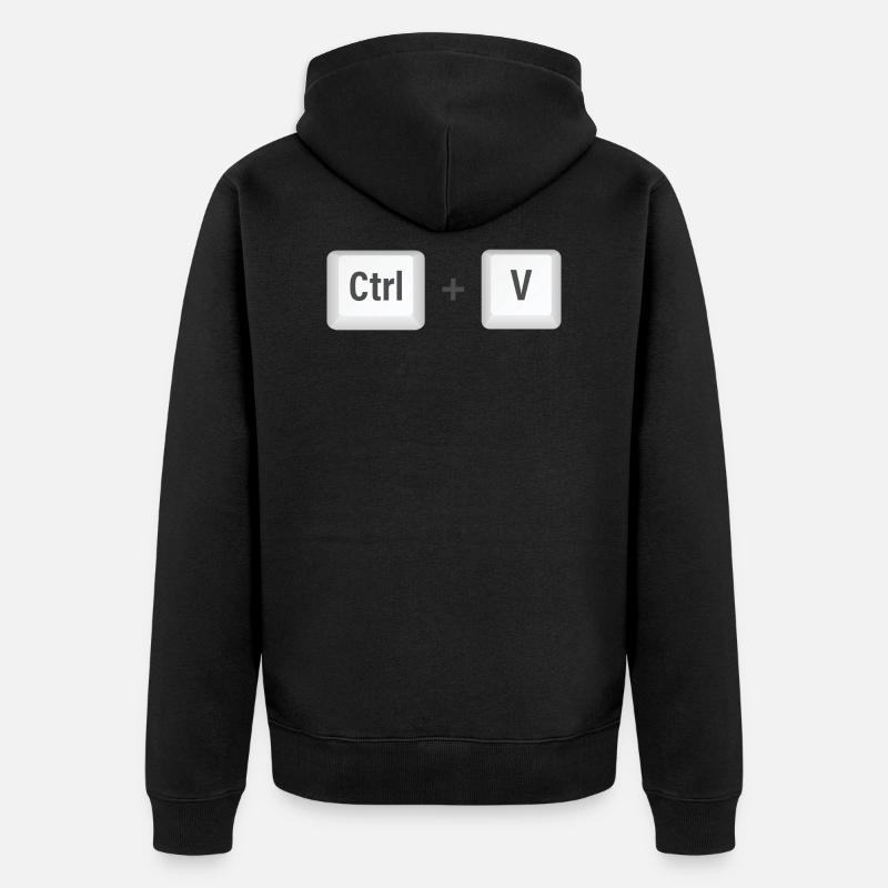 Ctrl v tshirt fils et père - Veste à capuche bio Premium Unisexe - noir