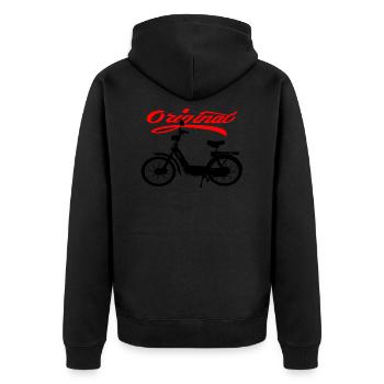 Cyclomoteur culte Ciao Italie - Veste à capuche bio Premium Unisexe - noir - Dos - Nico (187cm)