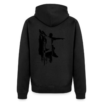 Footbag Hacky Sack Noir - Veste à capuche bio Premium Unisexe - noir - Dos - Nico (187cm)