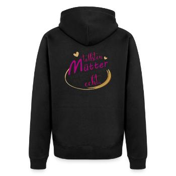 Tollste Mutter Mama Mütter Valentinstag - Unisex Premium Bio Zip Hoodie - Schwarz - Hinten - Nico (187cm)