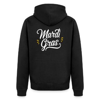 Mardi Gras - Veste à capuche bio Premium Unisexe - noir - Dos - Nico (187cm)
