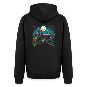 Agriculteur en colère - Veste à capuche bio Premium Unisexe - noir - Dos - Nico (187cm)