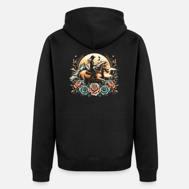 Équitation - Veste à capuche bio Premium Unisexe - noir