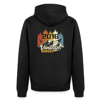 Légendaire depuis août 2016 Cadeau d’anniversaire 2016 - Veste à capuche bio Premium Unisexe - noir - Dos - Nico (187cm)