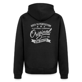 Original 1951 Vintage Retro 1951 Birthday 1951 - Unisex Premium Organic Zip Hoodie - black - Back - Nico (187cm)