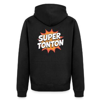 Super tonton - Veste à capuche bio Premium Unisexe - noir - Dos - Nico (187cm)