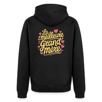 La meilleure grand-mère - Veste à capuche bio Premium Unisexe - noir - Dos - Nico (187cm)
