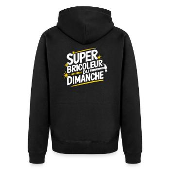 Super bricoleur du dimanche - Veste à capuche bio Premium Unisexe - noir - Dos - Nico (187cm)