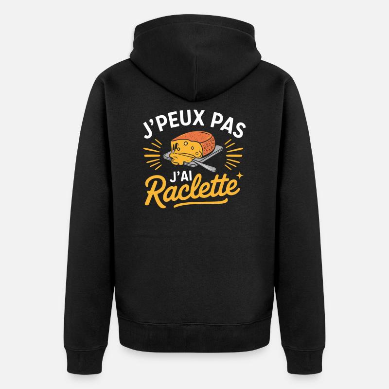 J'peux pas j'ai raclette - Veste à capuche bio Premium Unisexe - noir