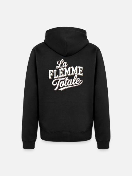 La flemme totale - Veste à capuche bio Premium Unisexe - noir