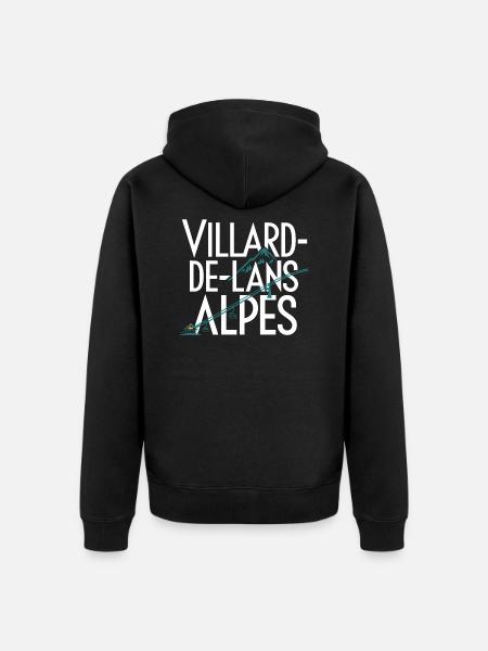 Villard-de-Lans - Alpes - Veste à capuche bio Premium Unisexe - noir